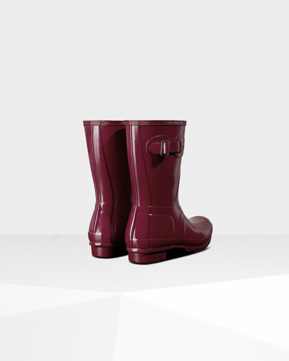 Botas de Lluvia Cortas Hunter Mujer - Original Gloss - Rojos - ZJOBHYQ-40